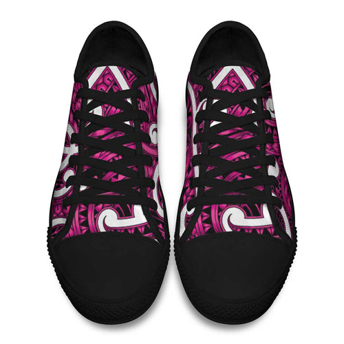 Aotearoa Maori Kowhaiwhai Low Top Shoes Mawhero Puhoro and Patiki