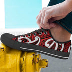 Aotearoa Maori Kowhaiwhai Low Top Shoes Whero Puhoro and Patiki