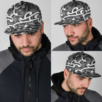 Aotearoa Maori Kowhaiwhai Snapback Cap Kiwikiwi Puhoro and Patiki