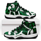 Aotearoa Maori Kowhaiwhai Sneakers J11 Kakariki Puhoro and Patiki