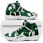 Aotearoa Maori Kowhaiwhai Sneakers J11 Kakariki Puhoro and Patiki