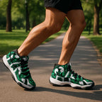 Aotearoa Maori Kowhaiwhai Sneakers J11 Kakariki Puhoro and Patiki