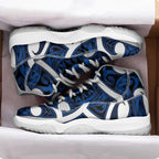 Aotearoa Maori Kowhaiwhai Sneakers J11 Kikorangi Puhoro and Patiki
