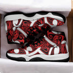 Aotearoa Maori Kowhaiwhai Sneakers J11 Whero Puhoro and Patiki