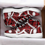 Aotearoa Maori Kowhaiwhai Sneakers J11 Whero Puhoro and Patiki