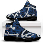 Aotearoa Maori Kowhaiwhai Sneakers J13 Kikorangi Puhoro and Patiki