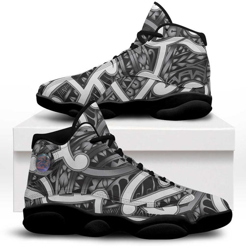 Aotearoa Maori Kowhaiwhai Sneakers J13 Kiwikiwi Puhoro and Patiki