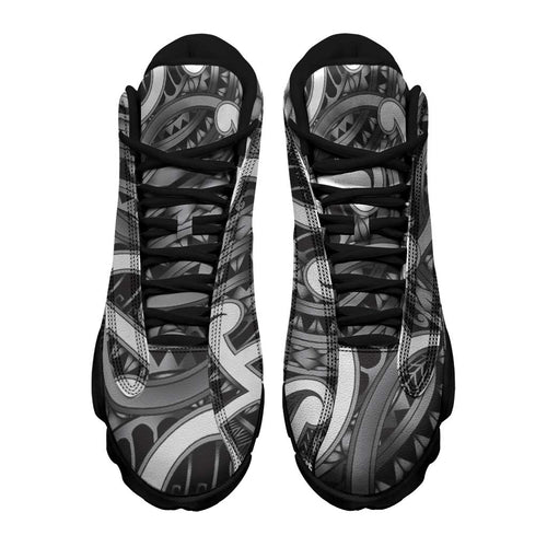 Aotearoa Maori Kowhaiwhai Sneakers J13 Kiwikiwi Puhoro and Patiki
