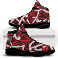 Aotearoa Maori Kowhaiwhai Sneakers J13 Whero Puhoro and Patiki