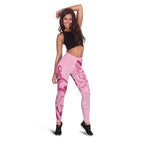 Aotearoa Maori Leggings Pink Fern Ribbons - Aussie Hoodie