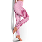Aotearoa Maori Leggings Pink Fern Ribbons - Aussie Hoodie