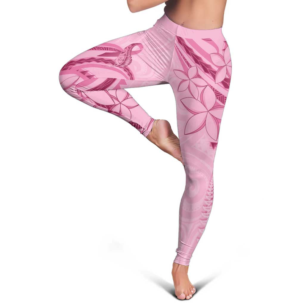 Aotearoa Maori Leggings Pink Fern Ribbons - Aussie Hoodie