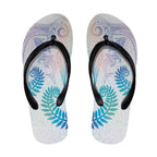Aotearoa Maori Sea Animals Tribal Flip Flops Manta Ray and Shark Moko Pattern Sweet Pastel
