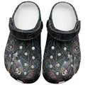 Aotearoa Moko Tribal Tattoo Clogs Shoes New Zealand Maori Penguin and Fantail Paua Shell Style