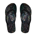 Aotearoa Moko Tribal Tattoo Flip Flops New Zealand Maori Penguin and Fantail Paua Shell Style