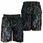 Aotearoa Moko Tribal Tattoo Shorts for Men New Zealand Maori Penguin and Fantail Paua Shell Style