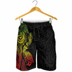 Aotearoa Moko Tribal Tattoo Shorts for Men New Zealand Maori Penguin and Fantail Reggae Style