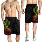 Aotearoa Moko Tribal Tattoo Shorts for Men New Zealand Maori Penguin and Fantail Reggae Style