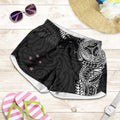 Aotearoa Volleyball Shorts for Women Silver Ferns and Maori Tribal Black