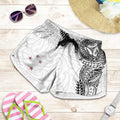 Aotearoa Volleyball Shorts for Women Silver Ferns and Maori Tribal White
