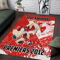 Sydney Football Area Rug Swans Premiers 2012 Dot Painting Artsy LT14