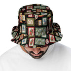 Aussie Birds Christmas La La Land Bucket Hat Black Vintage Stamp Edition - Aussie Hoodie