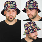 Aussie Birds Christmas La La Land Bucket Hat Navy Blue Vintage Stamp Edition - Aussie Hoodie