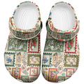 Aussie Birds Christmas La La Land Clogs Shoes Beige Vintage Stamp Edition - Aussie Hoodie
