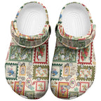 Aussie Birds Christmas La La Land Clogs Shoes Beige Vintage Stamp Edition - Aussie Hoodie