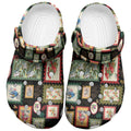 Aussie Birds Christmas La La Land Clogs Shoes Black Vintage Stamp Edition - Aussie Hoodie