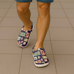 Aussie Birds Christmas La La Land Clogs Shoes Navy Blue Vintage Stamp Edition - Aussie Hoodie