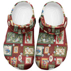 Aussie Birds Christmas La La Land Clogs Shoes Red Vintage Stamp Edition - Aussie Hoodie