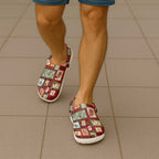Aussie Birds Christmas La La Land Clogs Shoes Red Vintage Stamp Edition - Aussie Hoodie