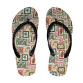 Aussie Birds Christmas La La Land Flip Flops Beige Vintage Stamp Edition - Aussie Hoodie