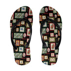 Aussie Birds Christmas La La Land Flip Flops Black Vintage Stamp Edition - Aussie Hoodie