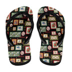Aussie Birds Christmas La La Land Flip Flops Black Vintage Stamp Edition - Aussie Hoodie