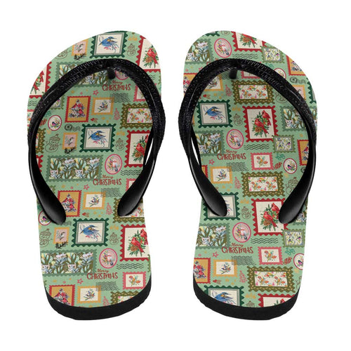 Aussie Birds Christmas La La Land Flip Flops Green Vintage Stamp Edition - Aussie Hoodie