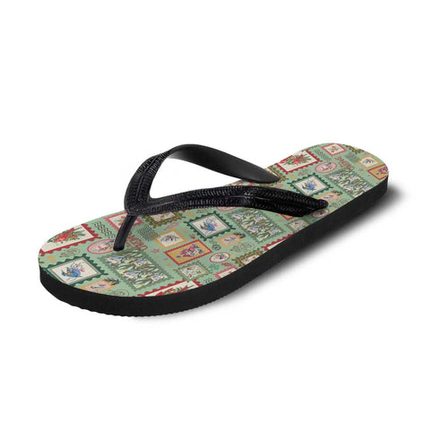 Aussie Birds Christmas La La Land Flip Flops Green Vintage Stamp Edition - Aussie Hoodie