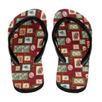 Aussie Birds Christmas La La Land Flip Flops Red Vintage Stamp Edition - Aussie Hoodie