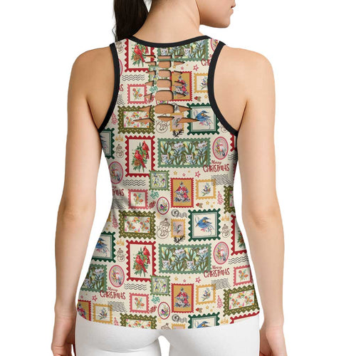 Aussie Birds Christmas La La Land Hollow Tank Top Beige Vintage Stamp Edition - Aussie Hoodie