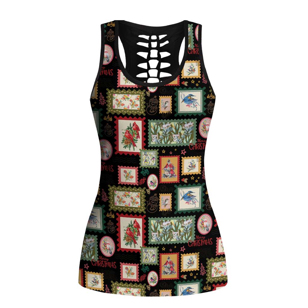 Aussie Birds Christmas La La Land Hollow Tank Top Black Vintage Stamp Edition - Aussie Hoodie