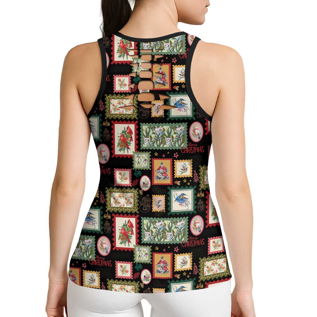 Aussie Birds Christmas La La Land Hollow Tank Top Black Vintage Stamp Edition - Aussie Hoodie