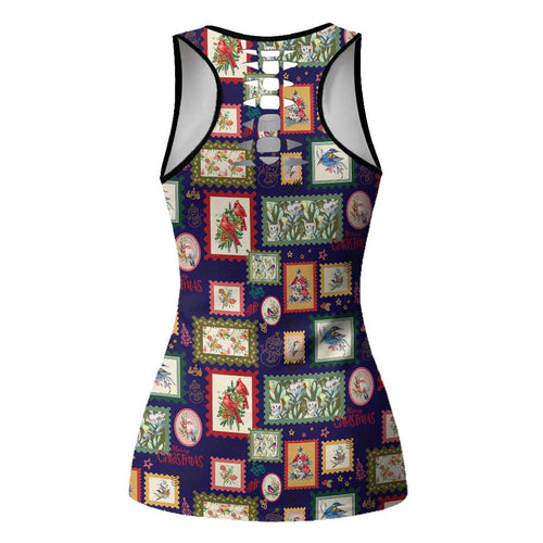 Aussie Birds Christmas La La Land Hollow Tank Top Navy Blue Vintage Stamp Edition - Aussie Hoodie