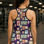 Aussie Birds Christmas La La Land Hollow Tank Top Navy Blue Vintage Stamp Edition - Aussie Hoodie
