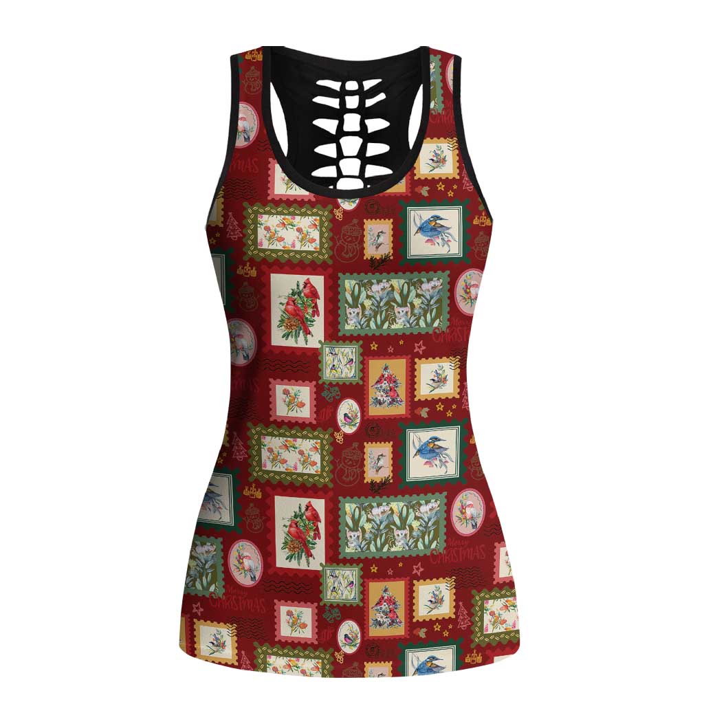 Aussie Birds Christmas La La Land Hollow Tank Top Red Vintage Stamp Edition - Aussie Hoodie