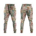 Aussie Birds Christmas La La Land Jogger Pants Beige Vintage Stamp Edition - Aussie Hoodie