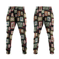 Aussie Birds Christmas La La Land Jogger Pants Black Vintage Stamp Edition - Aussie Hoodie