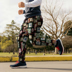 Aussie Birds Christmas La La Land Jogger Pants Black Vintage Stamp Edition - Aussie Hoodie