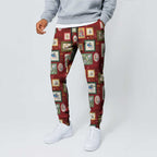 Aussie Birds Christmas La La Land Jogger Pants Red Vintage Stamp Edition - Aussie Hoodie