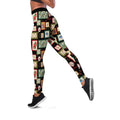 Aussie Birds Christmas La La Land Leggings Black Vintage Stamp Edition - Aussie Hoodie